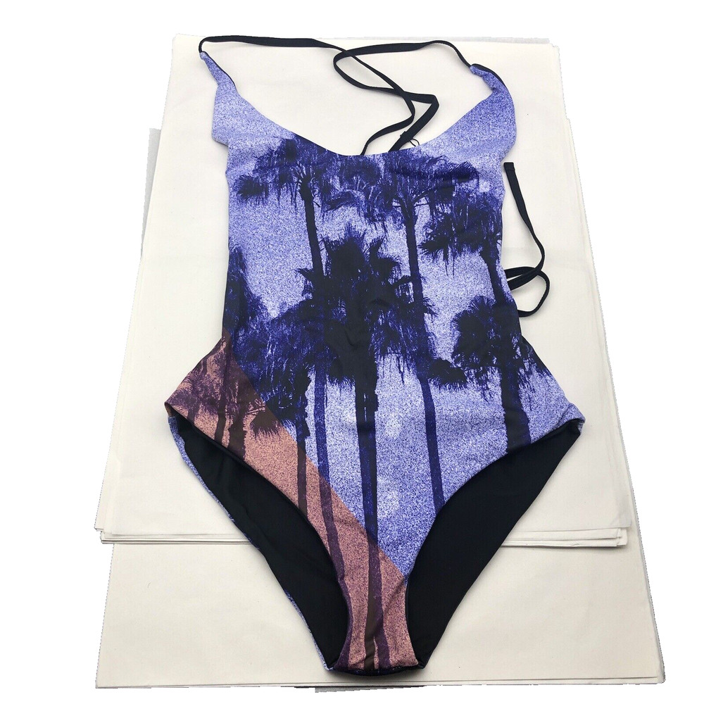 Akela Surf Women's Swimwear Beach One Piece Crisscross Strappy Swimsuit Sz-S/P